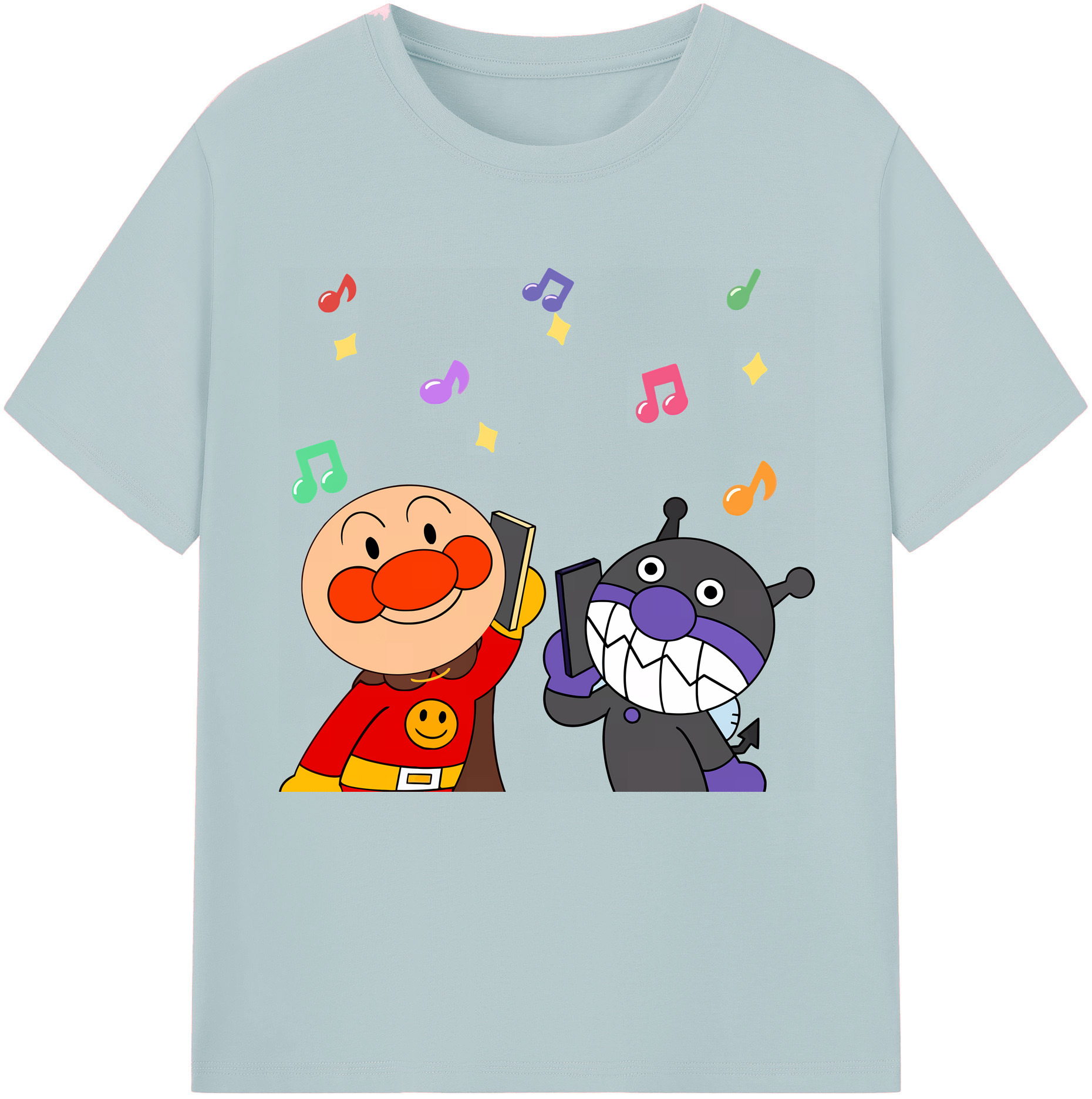 （画像用） アンパンマン Anpanman 綿100％半袖Tシャツ（フロントプリント）